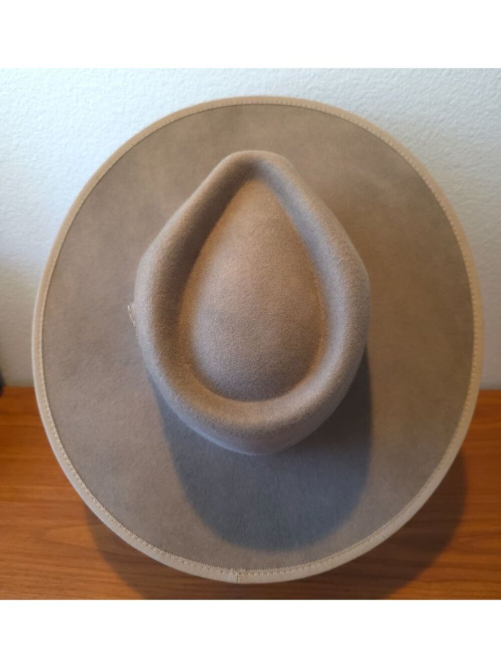 Brixton Joanna Tan Wool Felt Fedora Hat W/ Feather & Ribbon Band Large (7-1/2) - Picture 2 of 7